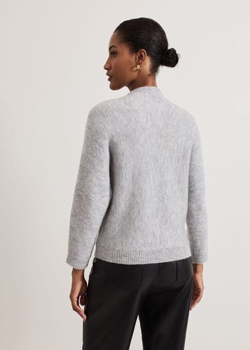 Phase Eight Amber Applique Knitwear Grey Australia | KW0369817